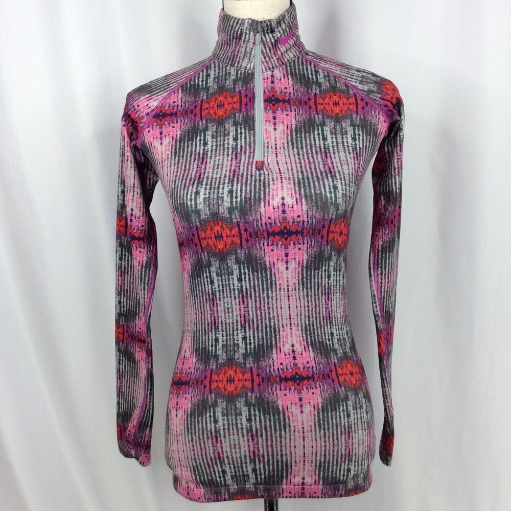Nike Pro Combat Women's XS Hyperwarm‎ 1/4 Zip Pullover Fitted Workout Top